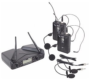 Eikon EIKON WM700DH Mikrofon bezprzewodowy UHF PLL - zestaw dwukanałowy nagłowny WM700DH