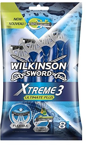 Wilkinson Xtreme 3 Ultimate Plus drodze optycznej modelerze trawy, 8 sztuki 7004741F