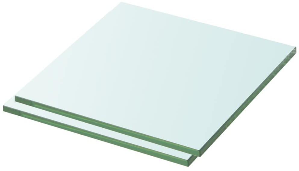 vidaXL vidaXL Półki, 2 szt., panel z bezbarwnego szkła, 30 x 30 cm
