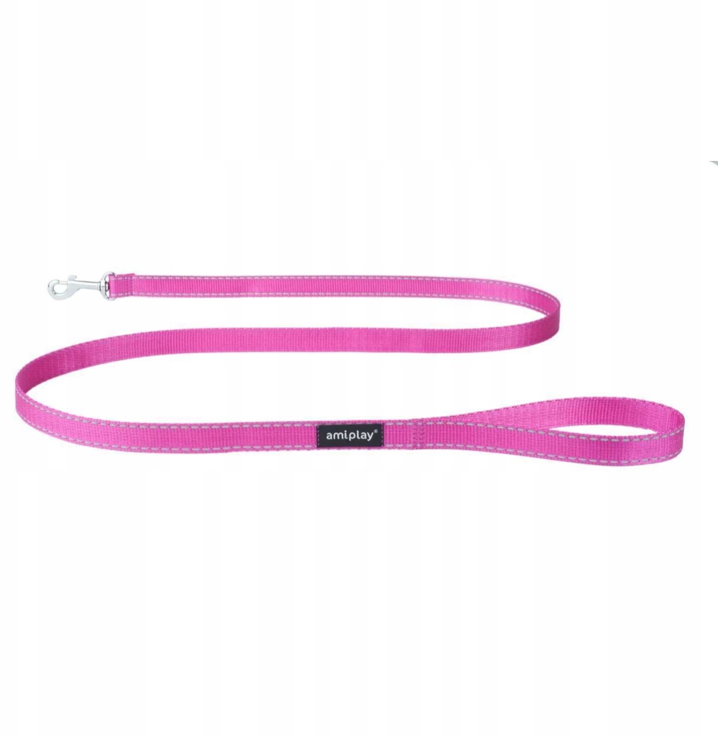 Ami Play Smycz Reflective L 150cm/ 2cm Rózowa
