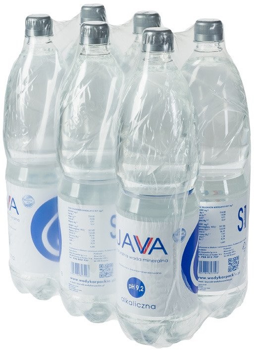 KruKam 6 x Woda Alkaliczna JAVA 1,5l butelka PET Zgrzewka