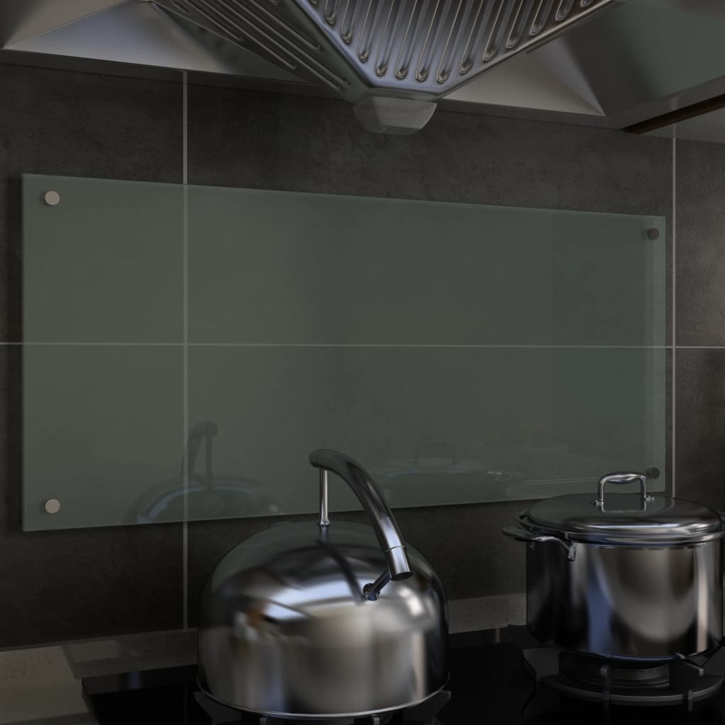 vidaXL Panel ochronny do kuchni, biały, 90x40 cm, szkło hartowane