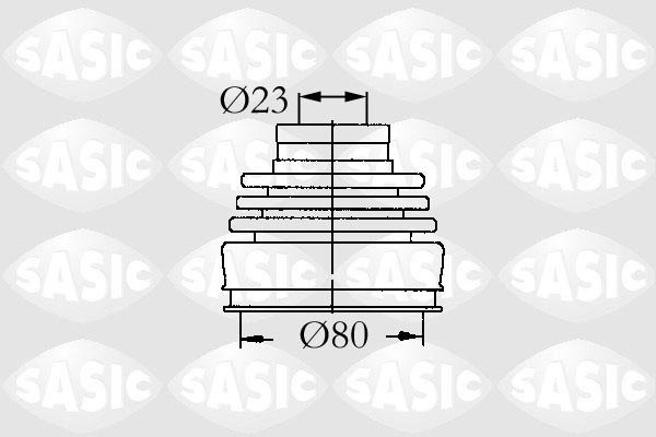 SASIC Zestaw osłon, półoś napędowa 9004630 9004630