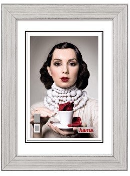 Hama ramka ścienna ramka Bella, drewno, 15 x 20 cm, biały 517097