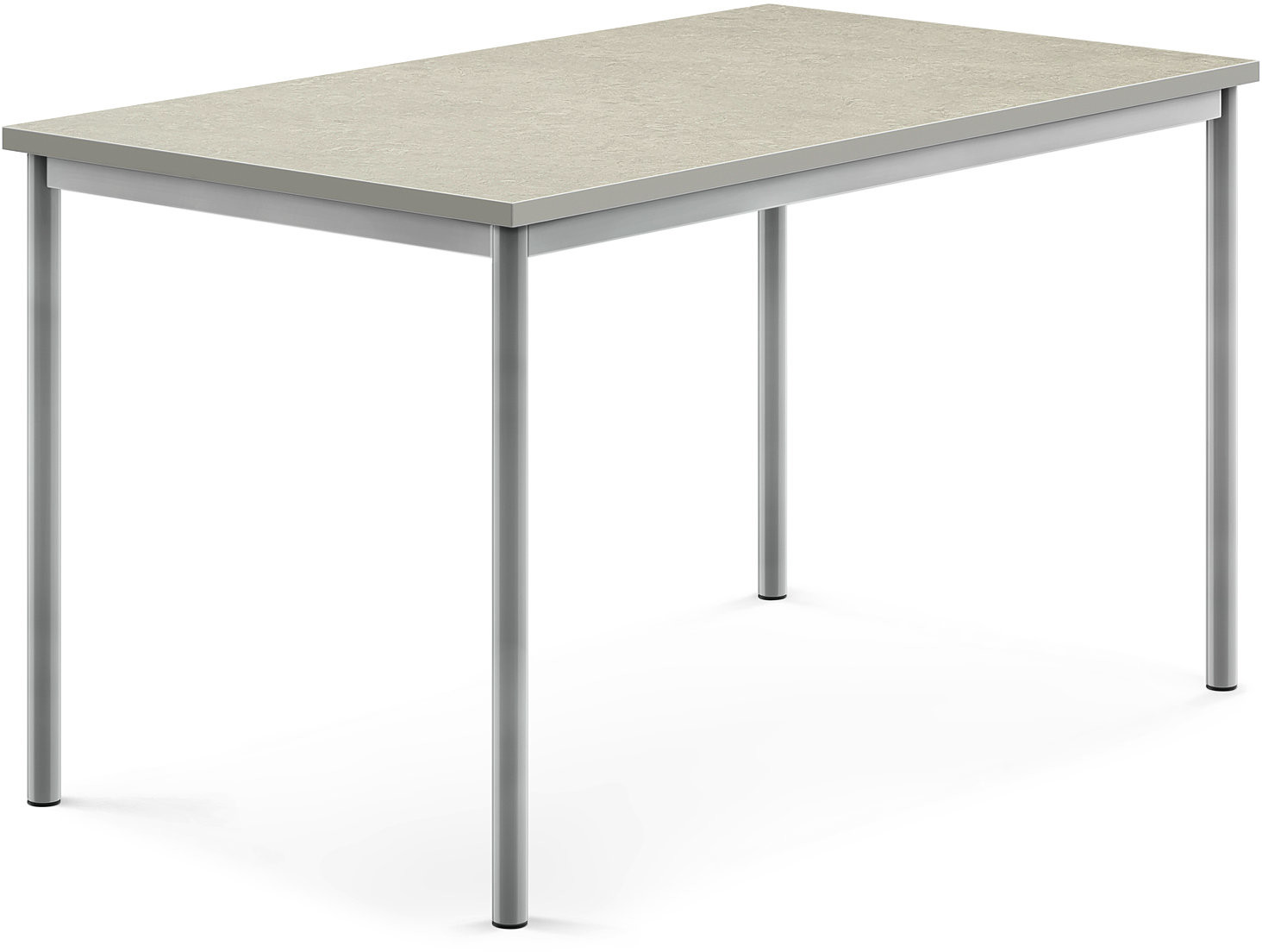 AJ Produkty Biurko SONITUS, 1400x800x760 mm, jasno szare linoleum, szary aluminium
