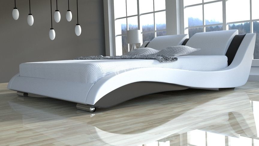 Estilo Łóżko do sypialni Stilo-2 Slim z materacem kieszonkowym sts2