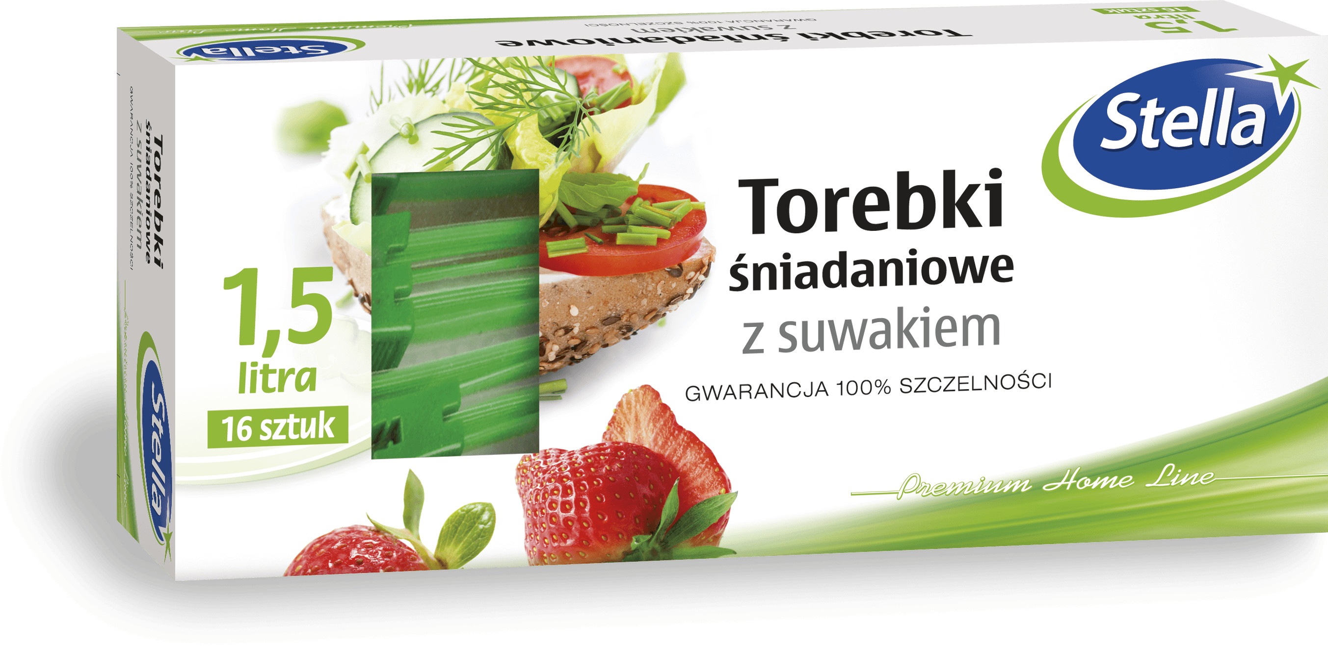 Stella TOREBKI ŚNIADANIOWE Z SUWAKIEM 1,5L 16SZTUK BOX 5903936009657