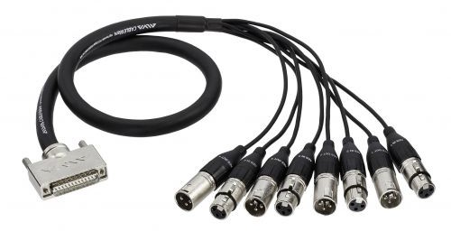 Alva AES25-4F4MPRO1 Kabel D-Sub25 4 x XLRf 4 x XLRm 1m