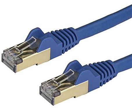 StarTech Startech 2 m Cat. 6 A kablem Ethernet, niebieski 6ASPAT2MBL