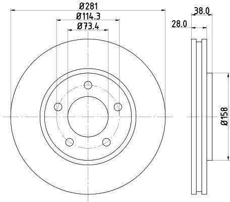 HELLA PAGID Tarcza hamulcowa PAGID 8DD355107-891