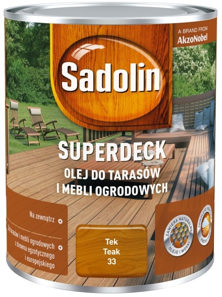 Sadolin Impregnat Olej Superdeck Tek 0,75 L