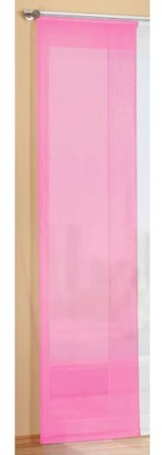 Gardinenbox Firana przesuwna zasłona powierzchniowa przystępna cenowo, przezroczysty, jednokolorowe, z akcesoriami, 85589, Rosa, 245x60 85589