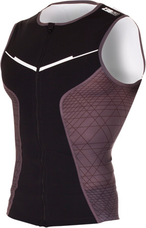 ZEROD koszulka triathlonowa RACER SINGLET czarno-szara