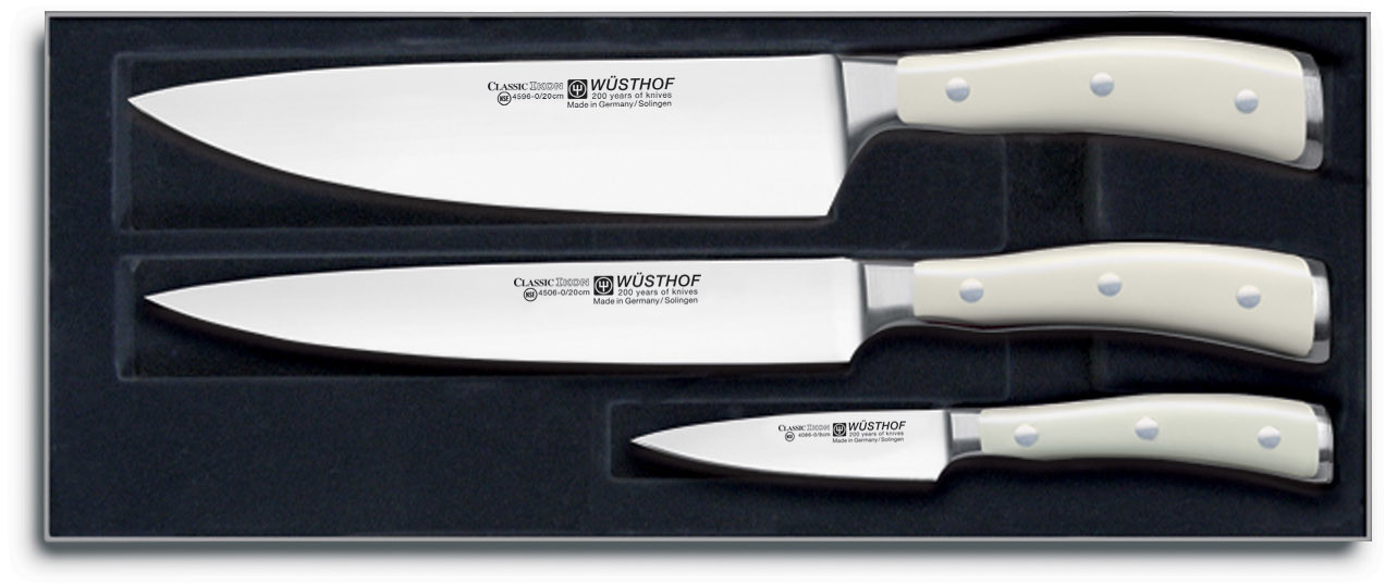 Wüsthof Zestaw noży 3dílná Klasyczny Ikona krem