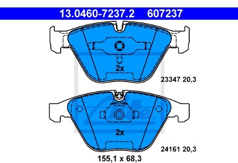 ATE Klocki hamulcowe - komplet 13.0460-7237.2