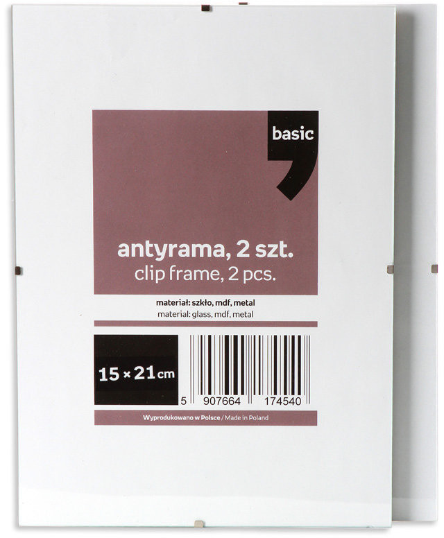 Basic Basic, Antyrama, 15x21 cm, 2szt.