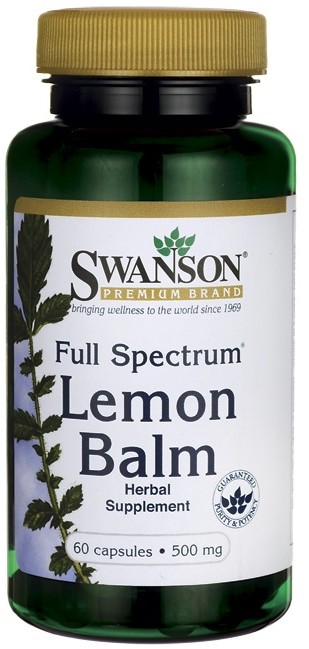 SWANSON FS Lemon Balm 500mg 60kaps - suplement diety