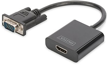 Ansmann da-70473 DIGITUS VGA konwerter HDMI Czarny DA-70473