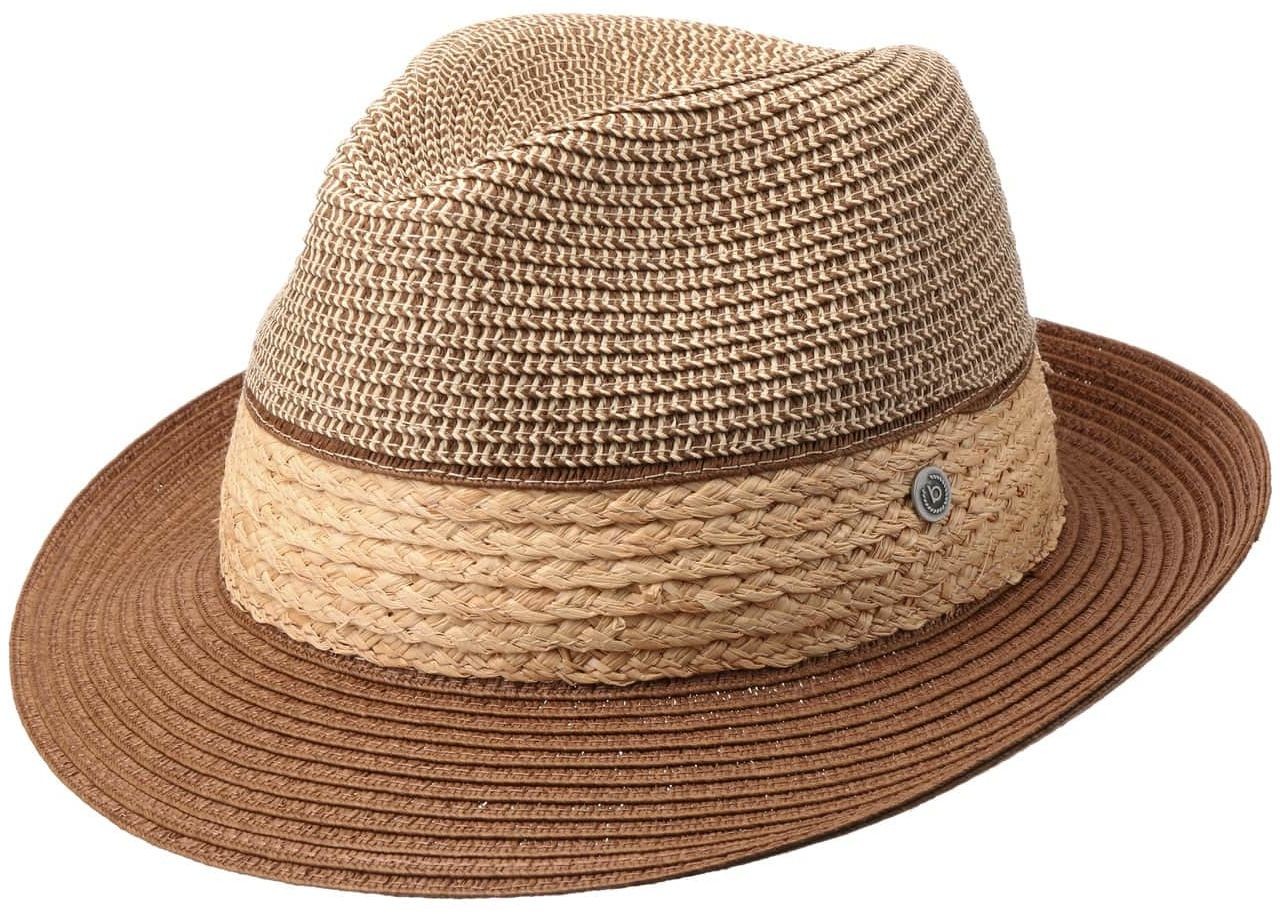 Kapelusz Fedora Straw-Mix by bugatti, brązowy, S (54-55 cm)