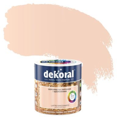 Dekoral Farba wewn$176trzna do ścian AKRYLIT W 2,5 l Latte macchiato