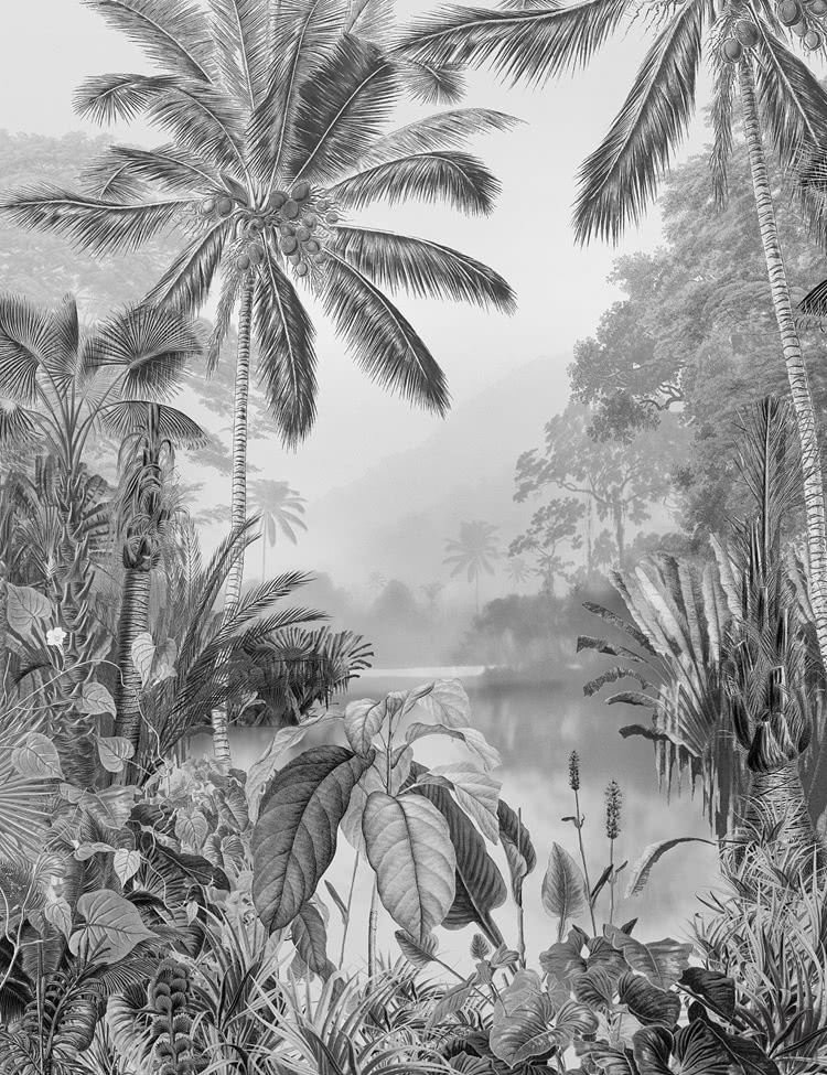 Komar Fototapeta Lac Tropical Black & White R2-008 R2-008