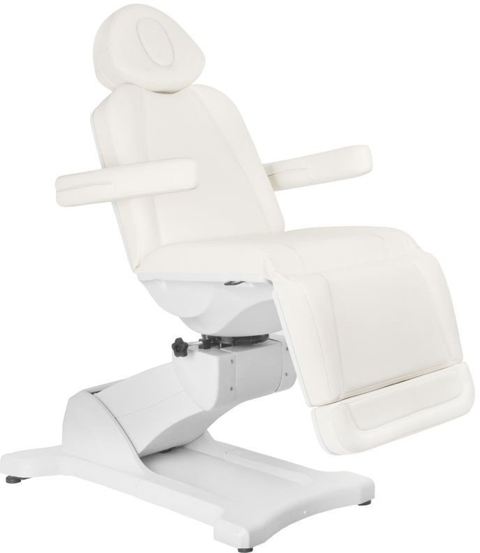 ACTIVESHOP FOTEL KOSMETYCZNY ELEKTR. AZZURRO 869A OBROTOWY 4 SILN. BIAŁY AS_114876