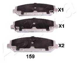 Ashika Zestaw klocków hamulcowych, hamulce tarczowe 50-01-159