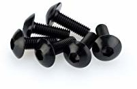 Puig 0543 N blister pękaty, 6 śrub, M5, 15 mm, czarny 0543N