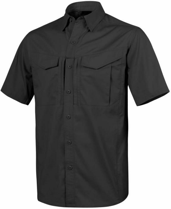 Helikon tex Koszula DEFENDER Mk2 short sleeve - PolyCotton Ripstop - Czarny-Black - XS (KO-DS2-PR-01-B02 HE.KO-DS2-PR-01-B02