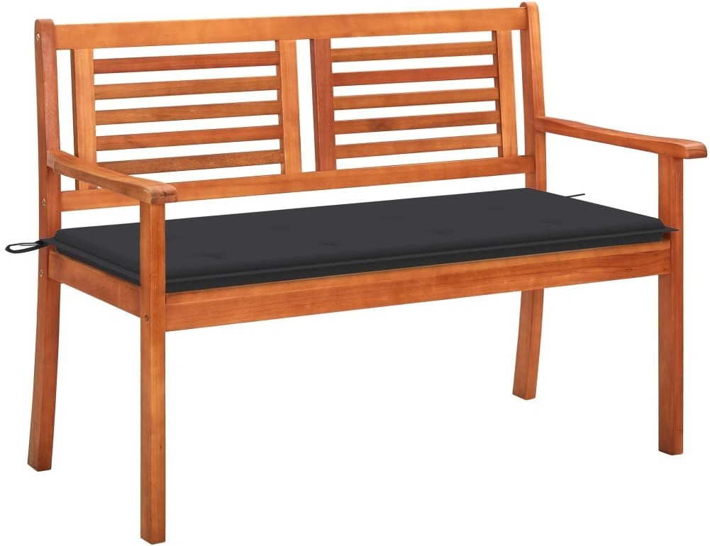 vidaXL 2-os. ławka ogrodowa z poduszką, 120 cm, lity eukaliptus 3060969