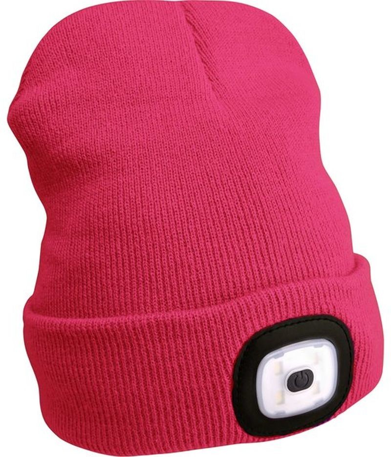 EXTOL EXTOL LIGHT Czapka z oświetleniem LED 4x45lm,USB, różowa, uniwersalny rozmiar 43193
