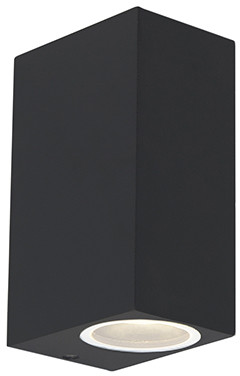 QAZQA Inteligentny nowoczesny kinkiet czarny IP44 w tym 2 WiFi GU10 - Baleno II