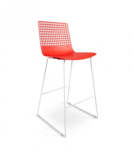 Resol Hoker Wire Sled Stool Red-White 4985