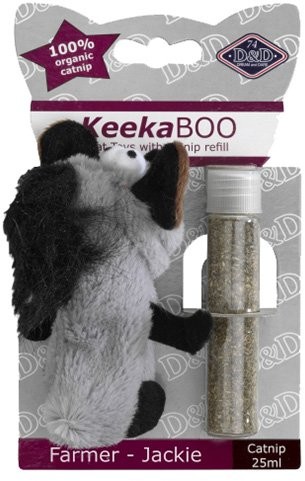 D&D D & D 402  427576 kot keekaboo Farmer do zabawy Jackie, 10 cm, łącznie z 25 ML kot mięta