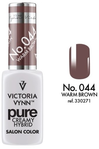 Zdjęcia - Lakier do paznokci Pure VICTORIA VYNN Kremowy Lakier Hybrydowy  kolor: 044 WARM BROWN - 8 ml 