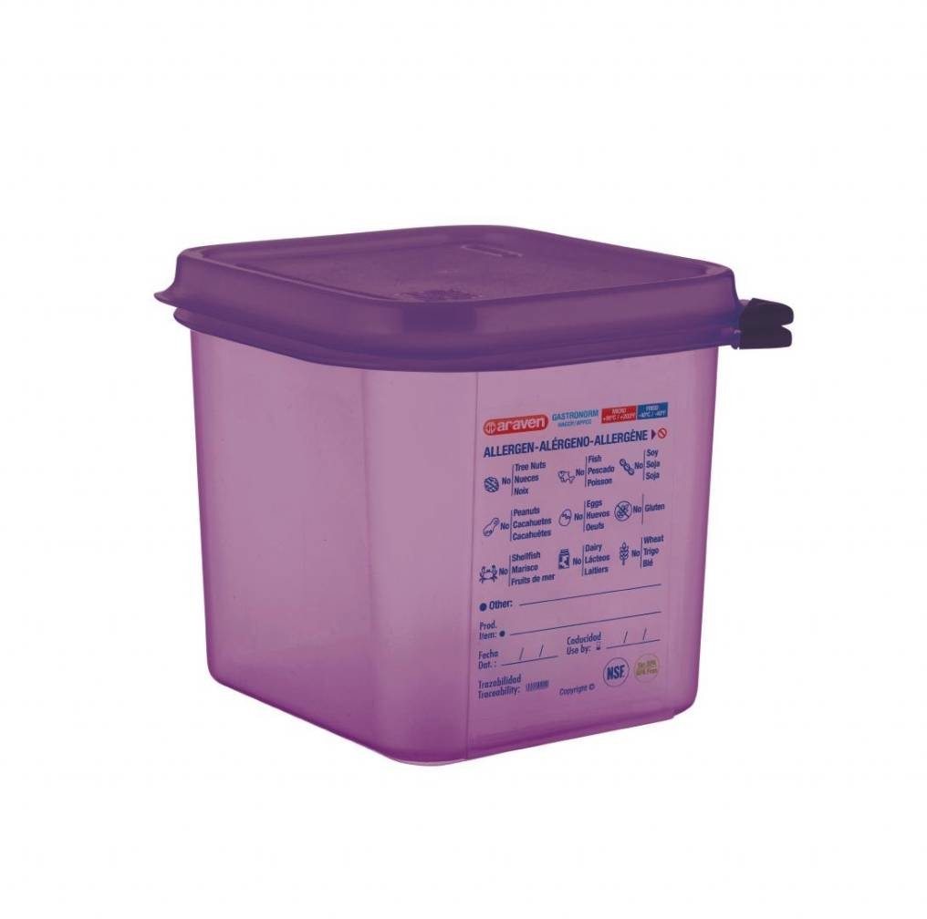 Araven Pojemnik alergiczny na żywność z pokrywą GN1/6 | 2,6L CM786