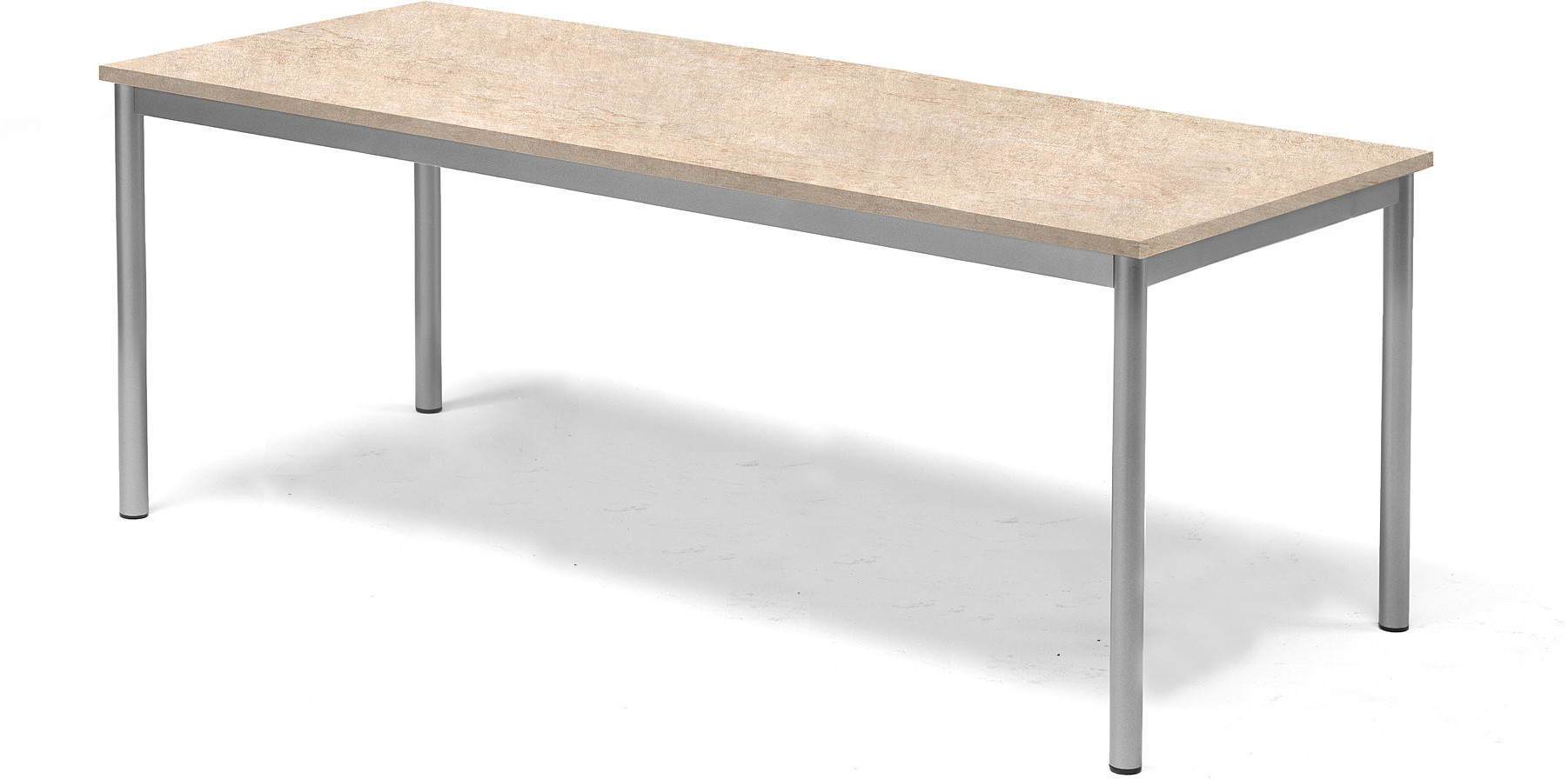 AJ Produkty Table Sonitus 1600x700h.600 mm. Frame black, tabletop beige linoleum,