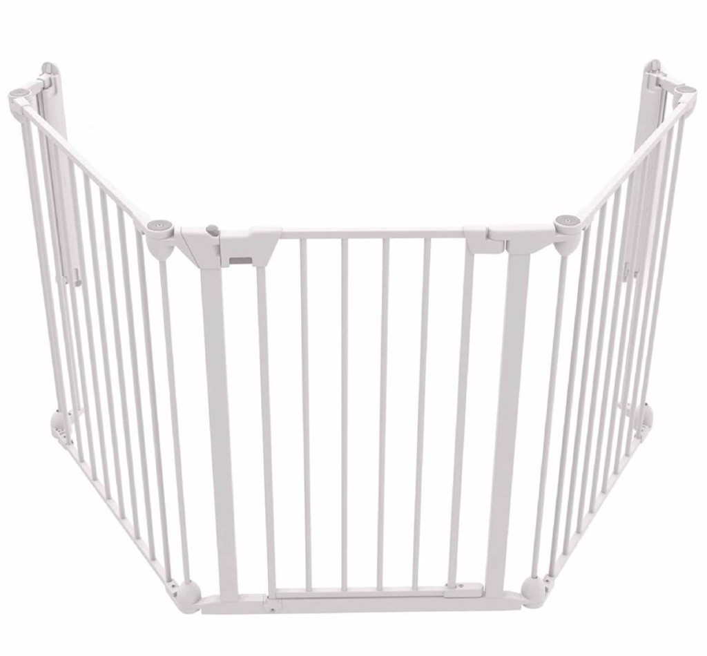 Meubleplus Noma 3-częściowa bramka zabezpieczająca Modular, metalowa, biała