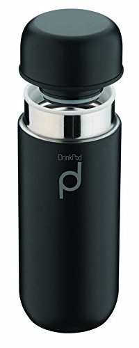 Pioneer Flasks Pioneer próżniowy izolowana zabezpieczony przed wyciekiem L buteleczki kapsułki 8-godzinna gorąca 24 godzin zimna, ze stali szlachetnej, czarna, 200 ML HCF-200BK