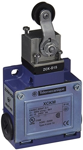 Schneider telemec anique czujniki xckm1 15h29 wyłącznik krańcowy z termoplastyczne Roller Lever, metalowe, seria xckm, Rotary Head, M20 x 1,5 dławnica kablowa, 1 NC + 1 styki No Snap Action XCKM115H29