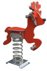 KBT Bujak na sprężynie na plac zabaw Jeleń kotwa płaska 177.001.004.001