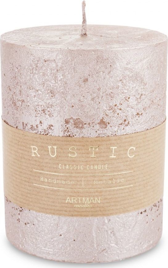 Art Pol Pol Pl Rose Gold Rustic Metalic Świeca Walec Średni 143614