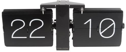Karlsson Zegar stołowo/ścienny Flip No Case black matt by KA5602BK