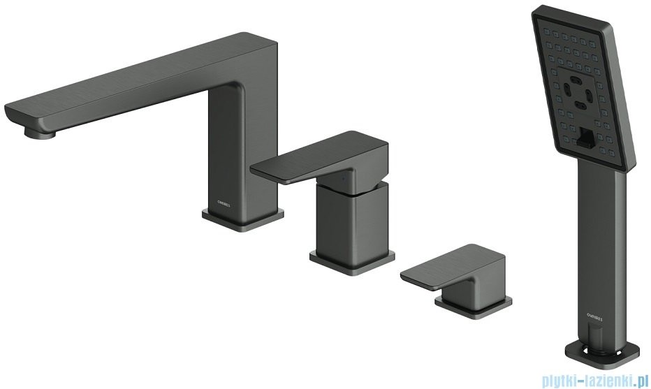 Omnires Parma bateria wannowa 4-otworowa kompletna grafit PM7432GR |