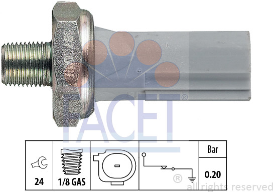 FACET Włącznik ciśnieniowy oleju FACET 7.0187 7.0187