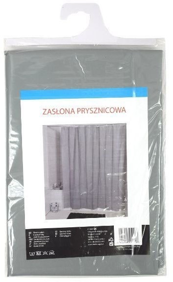 LUMARKO Zasłona Prysznicowa PVA Szara 180x180cm B111 F FEN000427