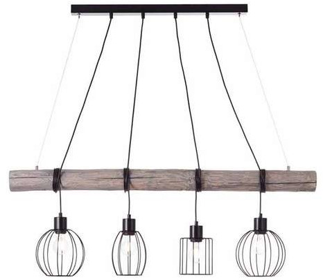 Brilliant Karlen 99298/22 lampa wisząca zwis 4x40W E27 czarna