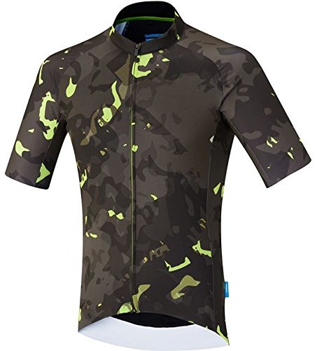 SHIMANO Shimano Breakaway Jersey Men Neon Lime 2018 trykot kurzaermlig, brązowy, l SC39223