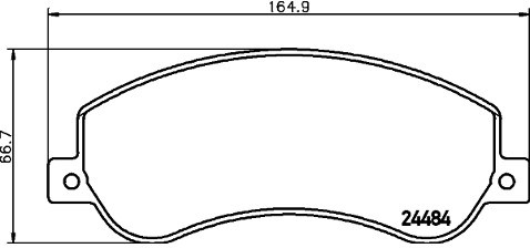 Mintex Zestaw klocków hamulcowych, hamulce tarczowe MDB2851