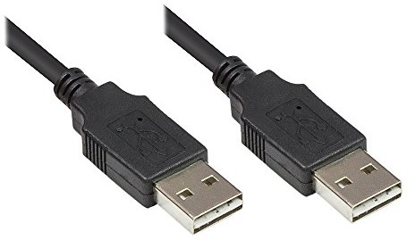 Good Connections kabel połączeniowy USB 2.0 wtyczka A na wtyk A, folii i oplotu pokrywą, przewody miedziane, czarny 1 m 2212-EU010